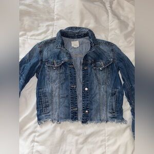 American Eagle Outfitters Distressed Blue Jean Jacket
